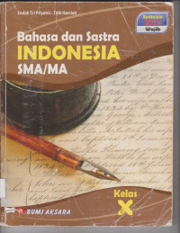 Image of BAHASA DAN SASTRA INDONESIA X