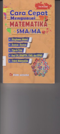 Image of CARA CEPAT MENGUASAI MATEMATIKA SMA/MA