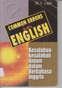 Image of COMMON ERRORS IN ENGLISH