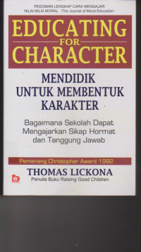 Image of EDUCATING FOR CHARACTER MENDIDIK UNTUK MEMBENTUK KARAKTER