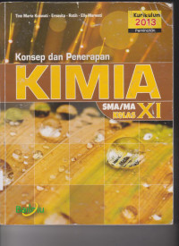 Image of KONSEP DAN PENERAPAN KIMIA SMA/MA KELAS XI