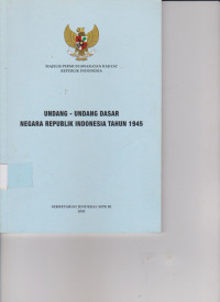 Image of MAJELIS PERMUSYAWARATAN RAKYAT UUD NEGARA RI TAHUN 1945