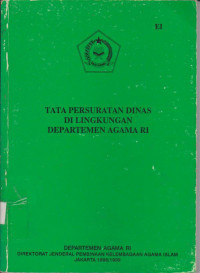 Image of TATA PERSURATAN DINAS DI LINGKUNGAN D A RI